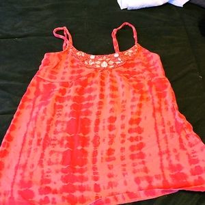 Cute tie dyed jeweled tank